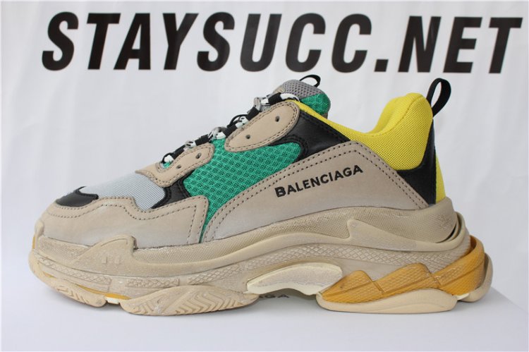 GOD BALENCIAGA TRIPLE S TRAINER YELLOW YELLOW GREEN - Click Image to Close