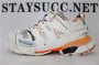 PK GOD EXCLUSIVE BALENCIA PARIS TRACK SNEAKERS WHITE ORANGE BEST VERSION READY TO SHIP