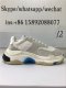 GOD PARIS TRIPLE S TRAINERS WHITE BLUE BLACK BB