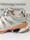 PK GOD EXCLUSIVE BALENCIA PARIS TRACK SNEAKERS WHITE ORANGE BEST VERSION READY TO SHIP