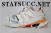 PK GOD EXCLUSIVE BALENCIA PARIS TRACK SNEAKERS WHITE ORANGE BEST VERSION READY TO SHIP