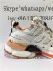 PK GOD EXCLUSIVE BALENCIA PARIS TRACK SNEAKERS WHITE ORANGE BEST VERSION READY TO SHIP