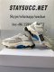 GOD PARIS TRIPLE S TRAINERS WHITE BLUE BLACK BB